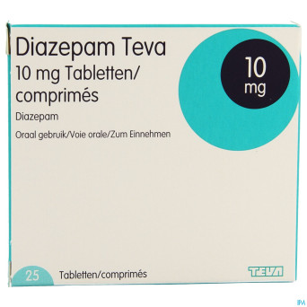 Diazepam teva tabl  25x10mg