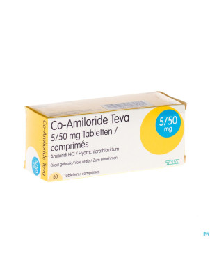 Co amiloride teva tabl  60 x 5 mg/50 mg