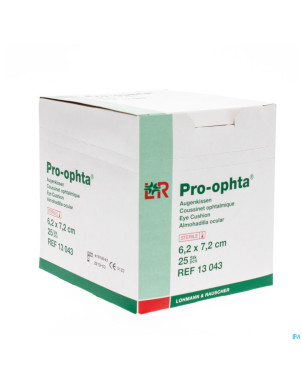 Pro-ophta coussin ophtalmo ster 6,2x7,2cm 25 13043