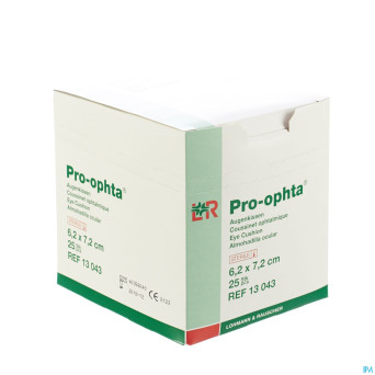 Pro-ophta coussin ophtalmo ster 6,2x7,2cm 25 13043