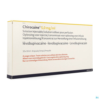 Chirocaine 5,0 mg/ml amp 10 x 10 ml