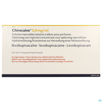Chirocaine 5,0 mg/ml amp 10 x 10 ml