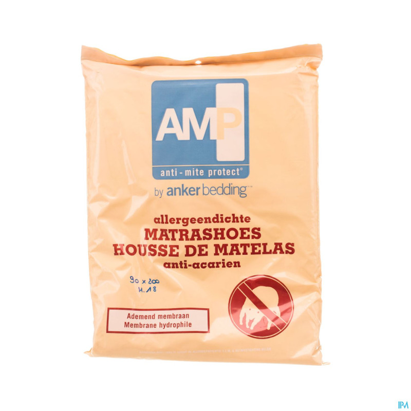 Amp housse anti acarien    90x200x18cm