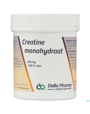 Creatine monohydrate    caps 100x500mg    deba