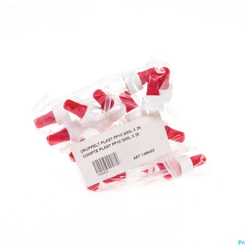 Bouchon compte gutt etroit    30ml 25 4337 aca