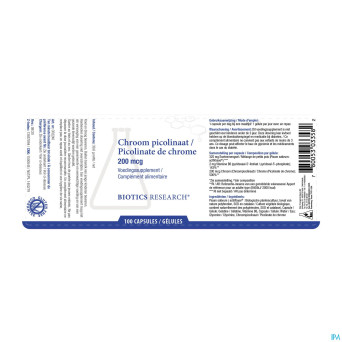 Chrome picolinat 200y biotics  caps 100