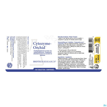 Cytozyme orchic biotics    comp 100