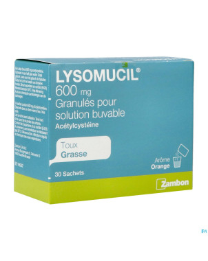 Lysomucil 600 gran sach 30 x 600 mg