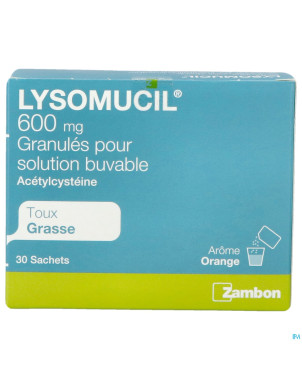 Lysomucil 600 gran sach 30 x 600 mg