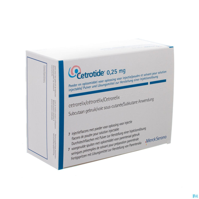 Cetrotide vial 7 x 0,25 mg