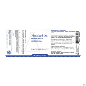 Flax seed oil biotics    caps 100