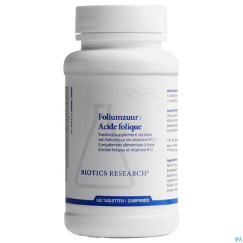 Biotics acide folique 800mcg    comp 180