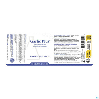 Garlic plus biotics    comp 100