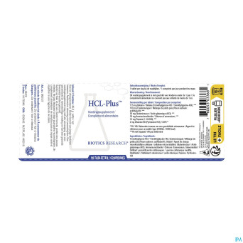 Hcl plus biotics    comp  90