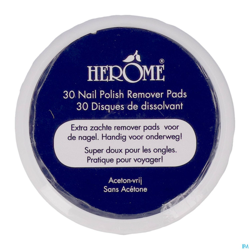 Herome dissolvant pads    30 2033