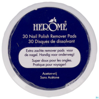 Herome dissolvant pads    30 2033