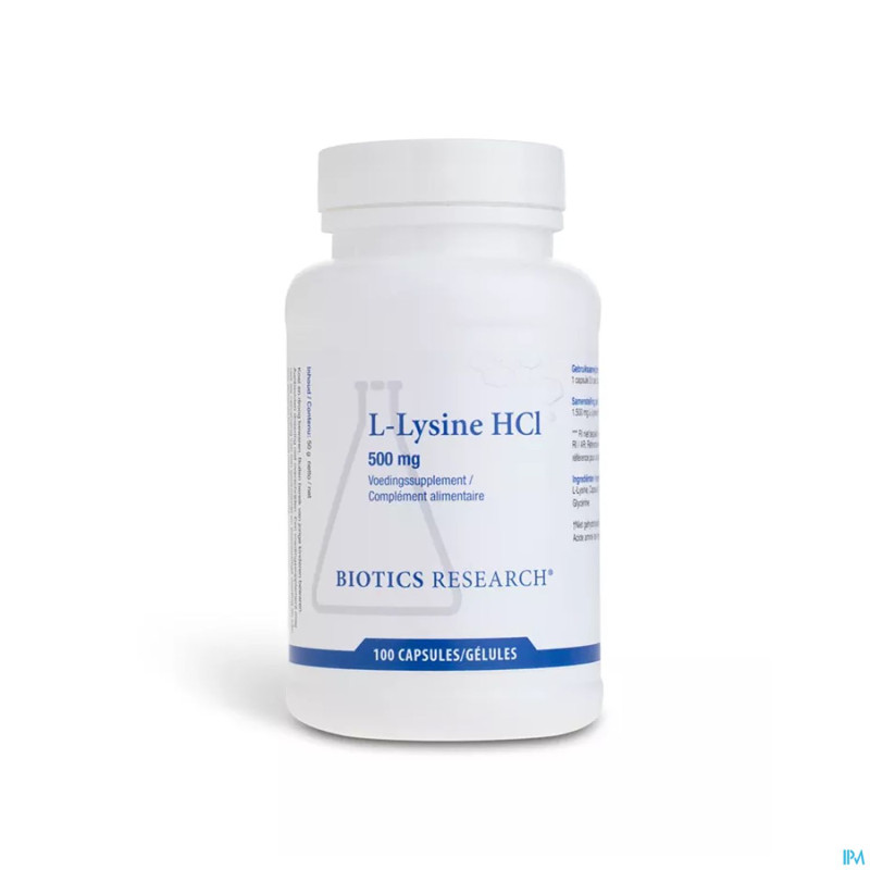L-lysine biotics    caps 100x500mg
