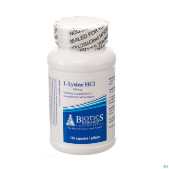 L-lysine biotics    caps 100x500mg
