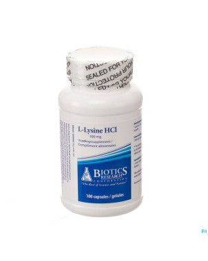 L-lysine biotics    caps 100x500mg