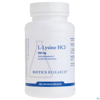 L-lysine biotics    caps 100x500mg