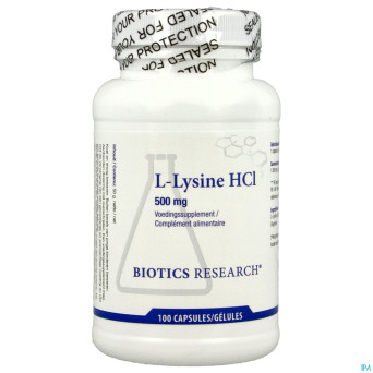 L-lysine biotics    caps 100x500mg