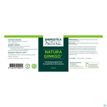 Natura ginkgo    energetica 100ml