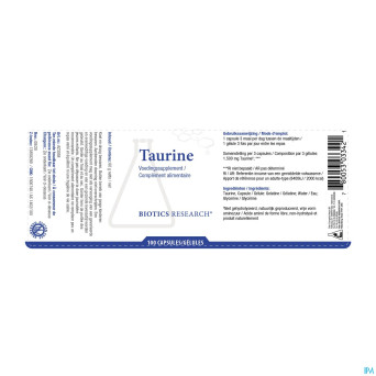 Taurine biotics    caps 100x500mg