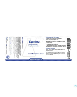 Taurine biotics    caps 100x500mg