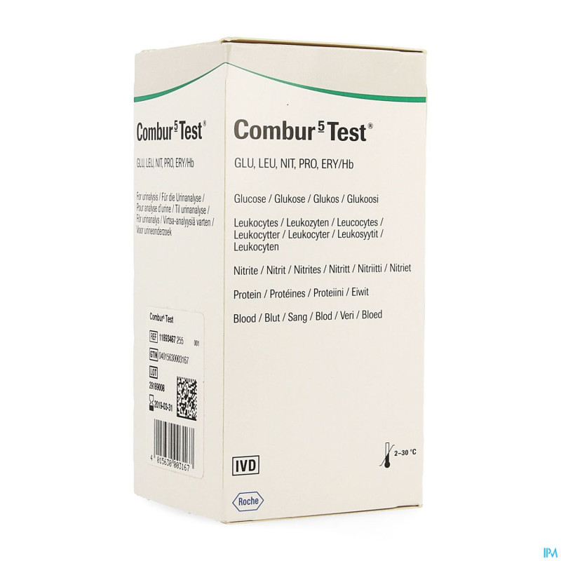 Combur  5 test    strips 100 11893467255