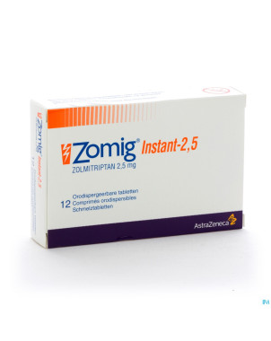 Zomig instant tabl 12 x 2,5 mg