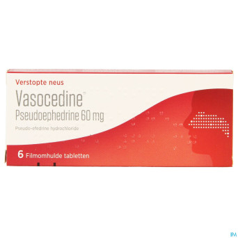 Vasocedine pseudoefedrine    comp pell 6