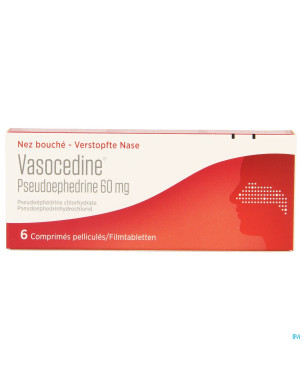 Vasocedine pseudoefedrine    comp pell 6