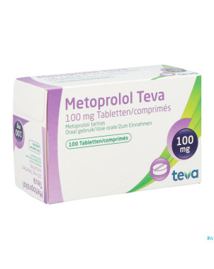 Metoprolol 100mg teva comp 100 x 100 mg