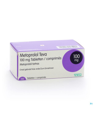Metoprolol 100mg teva comp 100 x 100 mg