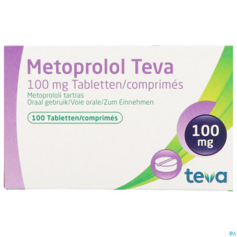 Metoprolol 100mg teva comp 100 x 100 mg