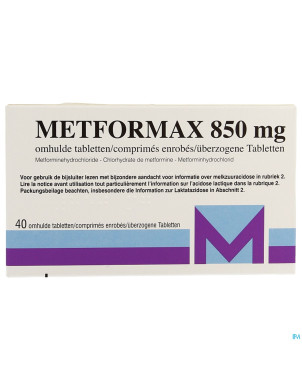 Metformax 850 tabl  40 x 850 mg