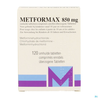 Metformax 850 tabl 120 x 850 mg