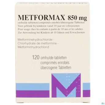 Metformax 850 tabl 120 x 850 mg