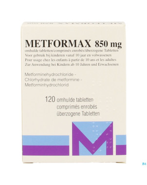 Metformax 850 tabl 120 x 850 mg
