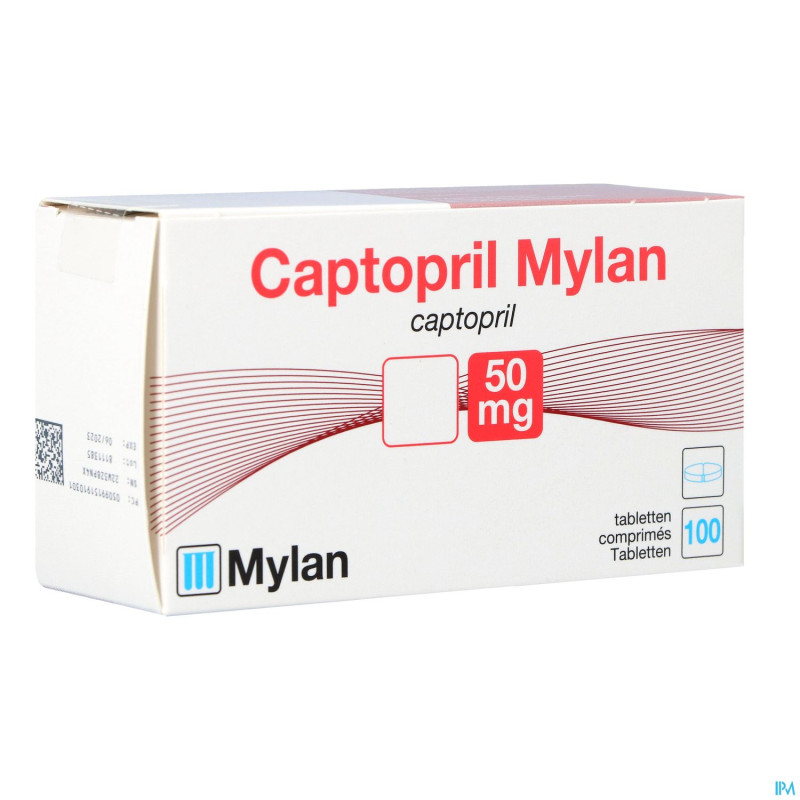 Captopril mylan tabl 100x 50mg