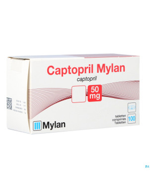 Captopril mylan tabl 100x 50mg