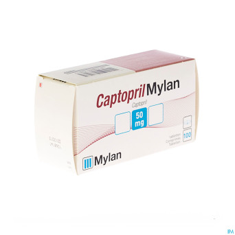 Captopril mylan tabl 100x 50mg