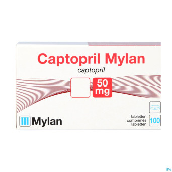 Captopril mylan tabl 100x 50mg