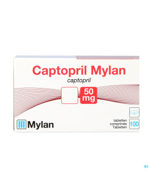 Captopril mylan tabl 100x 50mg