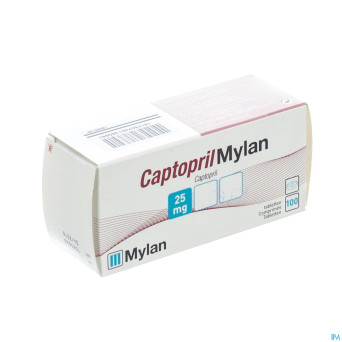 Captopril mylan tabl 100x 25mg