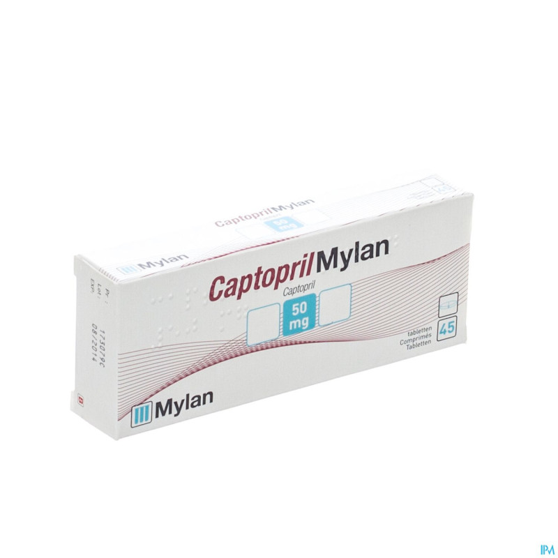 Captopril mylan tabl  45x 50mg