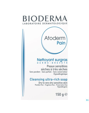 Bioderma atoderm pain surgras peau seche    150g