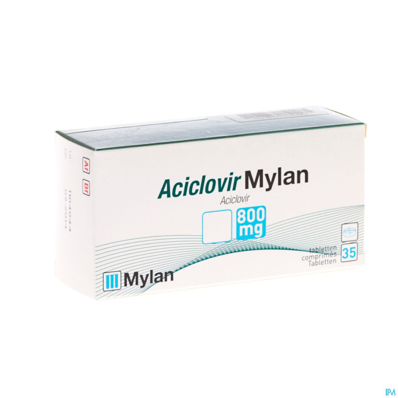 Aciclovir mylan 800 comp 35 x 800 mg