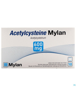 Acetylcysteine mylan sach 10 x 600 mg