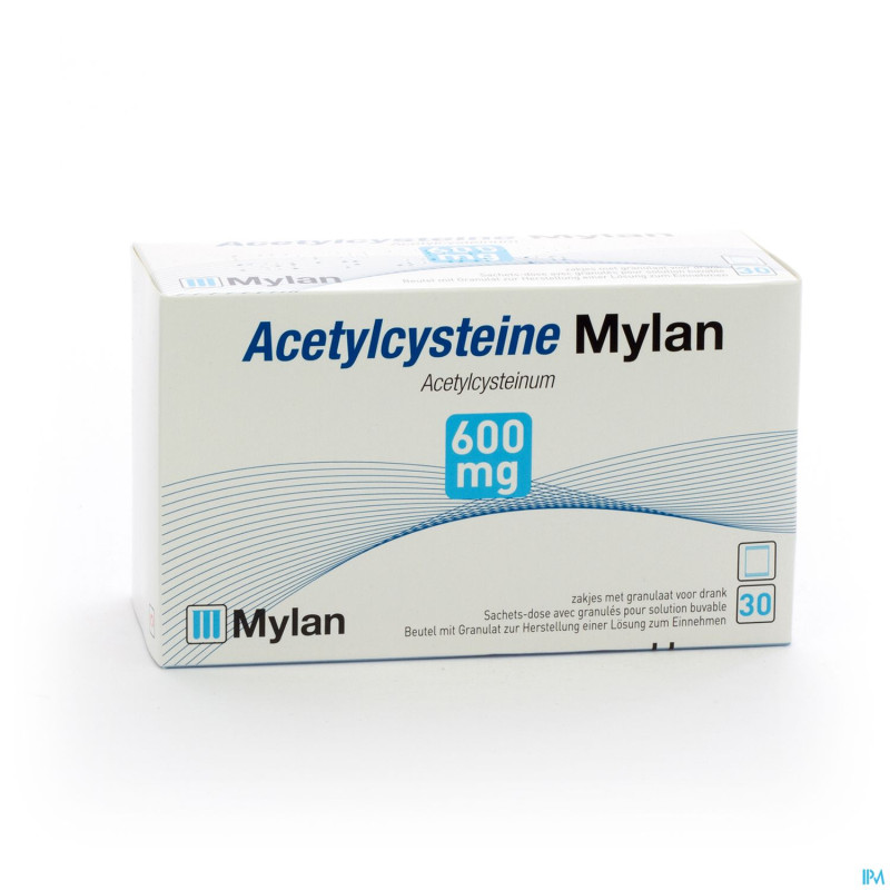 Acetylcysteine mylan sach 30 x 600 mg